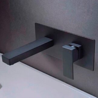 Monomando de lavabo empotrado negro mate Suiza (Imex) GLE020