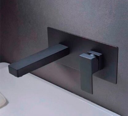 Monomando de lavabo empotrado negro mate Suiza (Imex) GLE020