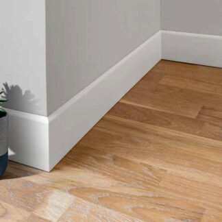 Rodapie blanco mate canto romo porcelánico 8X60